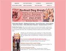 Tablet Screenshot of perfectdayevents.com